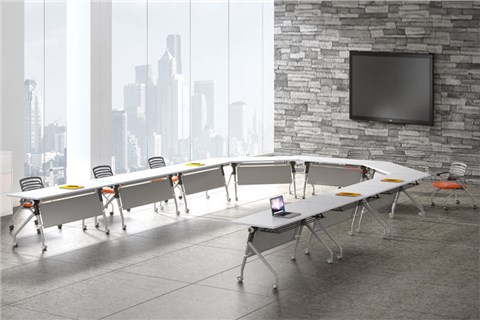 培训桌型-培训桌规格-折叠培训桌-培训桌摆放