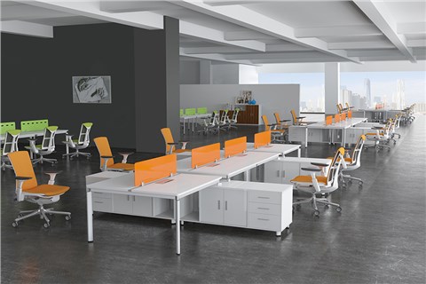 屏风式办公桌-办公桌二人组-职员桌-温州办公桌