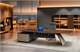 宜洋博仁大班台 BR-02B_上海高端总裁桌定制_胡桃木办公家具 - 宜洋家具官网